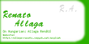 renato allaga business card